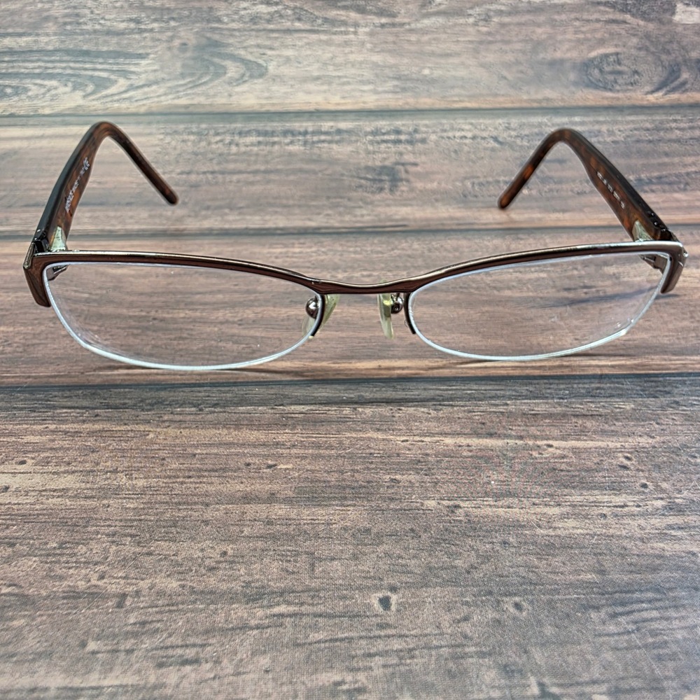 Versace MOD 1099‎ 1013 Brown Tortoiseshell Half Rim Eyeglasses 52-17-135 Italy